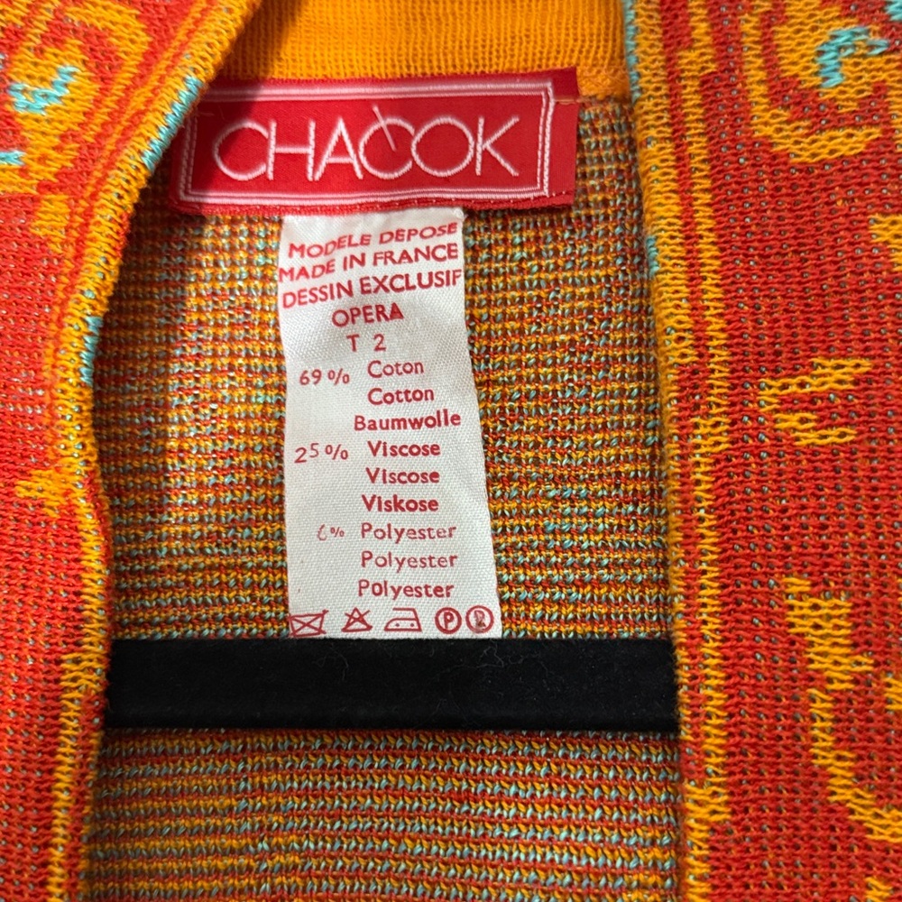 Chacok Multicolor Knit Cardigan medium to large size - Picture 3 of 6
